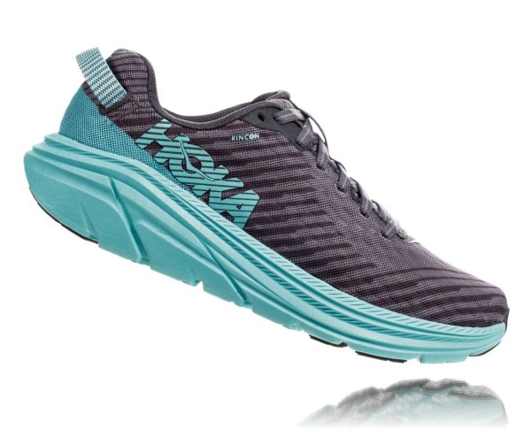 Hoka One One Rincon Womens UK - Grey / Light Turquoise Running Shoes - VLETC6074